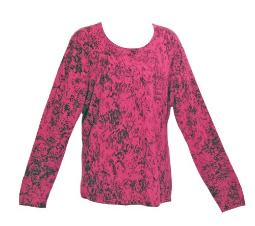 Anne Klein Cashmere Magenta Pullover Sweater 1X