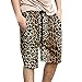 Zbrandy Men's Swag Leopard Shorts Knee Length Casual Shorts