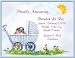 Baby : Too Cute Birth Announcement Cards, Personalized - Baby Bear in Carriage (Boy), 25 Count, 5.5"x4.25" with Envelopes.