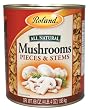 Roland Mushrooms Pieces and Stems, 4.25-Pound Cans (Pack of 2)