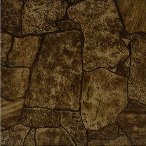 Rustic Stone Vinyl Tile 40 Pc Adhesive Kitchen Flooring - Actual 12'' X 12''