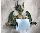 13" Cute Gothic Sculptural Dragon Decorative Bathroom Tissue Holder