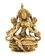 Small Green Tara Brass Statue - Free Shipping
