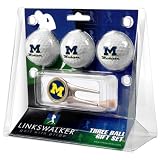 Michigan Wolverines NCAA 3 Ball Gift Pack w/ Cap Tool
