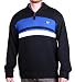Chaps Mens Quarter-Zip Sweater (XL, Navy/Blue/White)