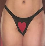 Leather g-string Thong Red Heart SALE