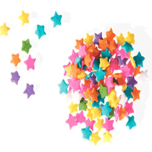 Stars Cake Decorations - Assorted Colors STARS EDIBLE Candy Confetti Sprinkles for Cakes,... by Lucks
