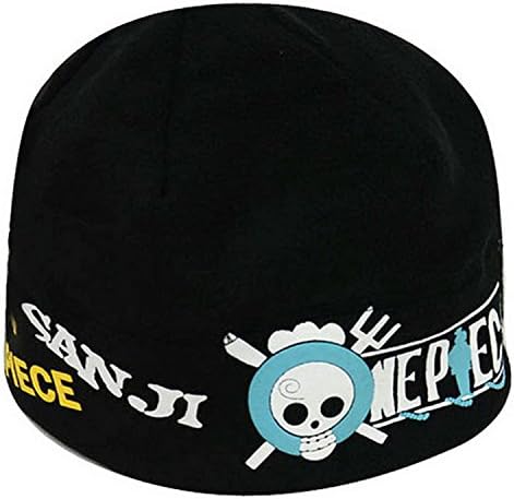 PYC069 One Piece Anime Sanji Skull Logo Flannel Cap