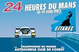 Gloss Laminated - Le Mans 24 Hour Motor Race Poster 1983 French Brand New - 36 x 24 Inches (91.5 x 61 cms)