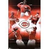 (22x34) Cincinnati Reds (Johnny Cueto, Joey Votto, Jay Bruce, Brandon Phillips) Sports Poster