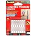 3M Scotch 1 Inch Removable Foam Mounting Squares, 16/Package