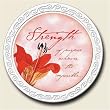 Scentiment Coaster with saying ~ Strength of Purpose ~ vanilla aroma ~ gift bag and easel ~ code 520