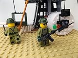 Modbrix 2331- ★ US ARMY VIETNAM Hubschrauber Basis mit OH-6 Cayuse Hubschrauber und custom US MARINES Soldaten aus original Lego© Teilen ★ - 2