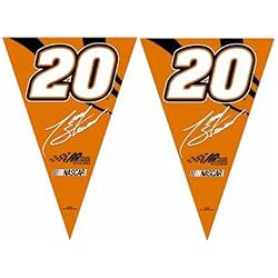 Tony Stewart #20 NASCAR 25Ft String Of 6 x 9 Party Pennants (Flags) by BSI Products Inc.