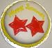 Gourmet Food : Carrot Decorated Cake Single Layer 8" RoundTopped with Watermelon Star Gummies