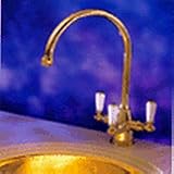 Franke Triflow Series TFC389 Corithian Triple Lever Gooseneck Faucet with Built-In Filtration System: Satin Nickel/NuBrass