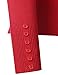 BIADANI Women Button Down Long Sleeve Soft V-Neck Cardigan Sweater Red Medium