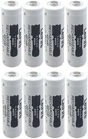 RUIZE® Brand New 8 X Top Button 450mah 3.7V Li-ion 14500 Rechargeable Battery for LED Flash Light Torch