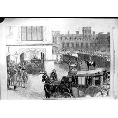Schloss-PferdeWagen 1863 Prinzessin-Quitting Windsor