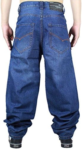 Hatton Man's Hip Hop Casual Jeans US42 Dark Blue