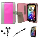 Pink Gray Protective Slim and Durable Professional Faux Leather Portfolio C ....