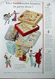 1953 年の Cussons の洗面所の贅沢の Talcum は広告に塩を加えます