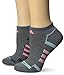 adidas Women's ClimaLite II 2-Pack No Show Socks, Deepest Space Grey-Grey Marl/Frozen Blue/Viridian/Light Flash Red-Pink Pink, Medium