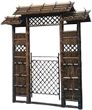 IMAGE OF Classic Asian Garden Entry - 7ft. Japanese Style Wood & Bamboo Zen Garden Gate