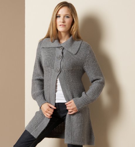 Long Sleeve Rib Yolk Cardigan