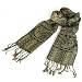 Paisley Gold Tapestry Long Scarf Wrap Shawl 70x12 Black