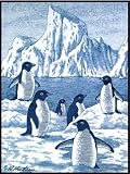 Artic Penguins Throw Blanket From Biederlack
