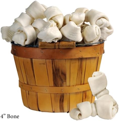 Bulk White Rawhide Bones 4" Bones 100 pack