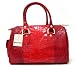 L.A.P.A. Italian Designer Bowling-style Handbag in Orange or Dark Gray Leather