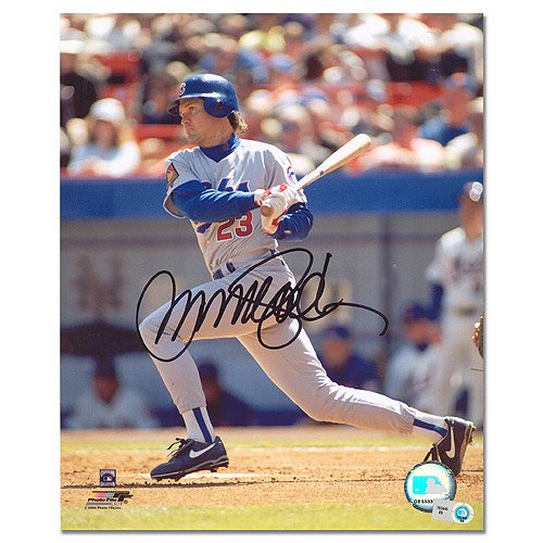 Mounted Memories Chicago Cubs Ryne Sandberg Autographed 8X10 Hitting Photo