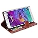 Note 4 Case, LK Galaxy Note 4 Wallet Case, Luxury PU Leather Case Flip Cover with Card Slots Pockets & Stand For Samsung Galaxy Note 4, Brown