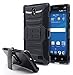 ZTE ZMAX 2 Case, Nagebee - ZTE ZMAX 2 Heavy Duty Hybrid Armor Dual Layer Rhino Kickstand Belt Clip Holster Combo Rugged Case for ZTE ZMAX 2 (Holster Case Black)