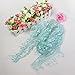 Sankuwen 1pc Lace Tassel Sheer Burntout Floral Wraps Shawl Soft Scarves for Women Ladies (Blue)