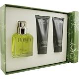 Eternity By Calvin Klein For Men. Set-edt Spray 3.4 oz & Aftershave Balm 3.4 oz & Body Wash 3.4 oz