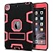 iPad Mini Case,iPad Mini 3 Case,ULAK Three Layer Protective Case for iPad Mini,iPad Mini 2,iPad Mini 3 with Kickstand (Black/Neo Red)