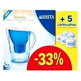 Brita 1008191 5 Cartouches Maxtra + 1 Carafe Marella Classic Blue Bleu