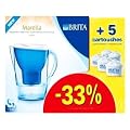 Brita 1008191 5 Cartouches Maxtra + 1 Carafe Marella Classic Blue Bleu