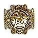 Moonlight Mysteries Large Bronze Ornate Pentacle Pentagram Ring (Size 4-15)
