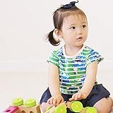 CORVa 女の子 子供服 Tシャツ ボタニカル 植物柄 80cm-150cm 兄弟 姉妹 おそろい … (100cm, ブルー)