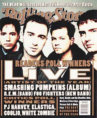 Rolling Stone Magazine, Issue 726, January 1996, LIVE Cover