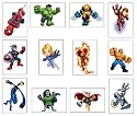 Marvel Super Hero Squad Tattoos - Set of 12