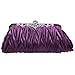 Fawziya® Satin Clutch Purse Pleated Crystal Evening Clutch Bags