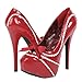 Lollipop-09 Platform Pumps w/ Bow Red, 9