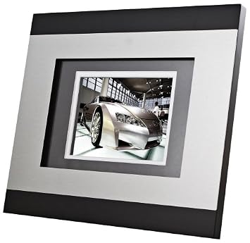 Tao Electronics Brushed Silver and Black Digital Photo Frame