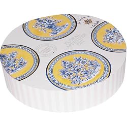 Le Cadeaux Melamine Yellow Blue Floral Boxed Assorted Appetizer Plates