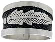 HOPI Design Sterling Silver Feather Ring